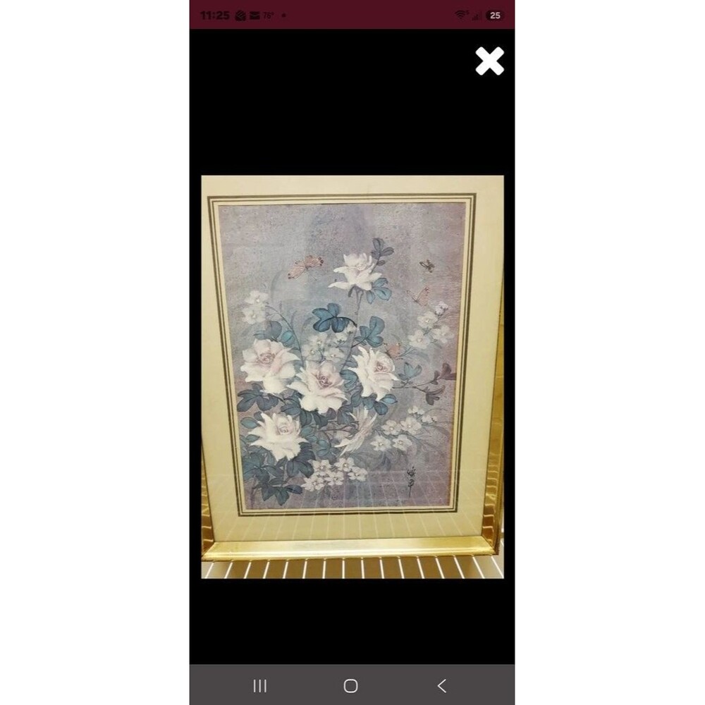 David Lee Signed Floral Print